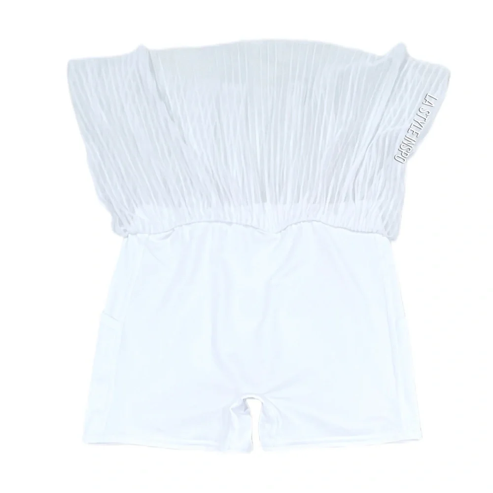 Alo Yoga Rare Mesh Skirt with Shorts White Size Medium